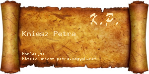 Kniesz Petra névjegykártya