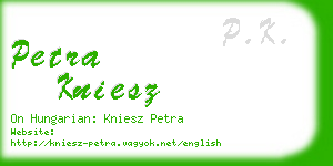 petra kniesz business card